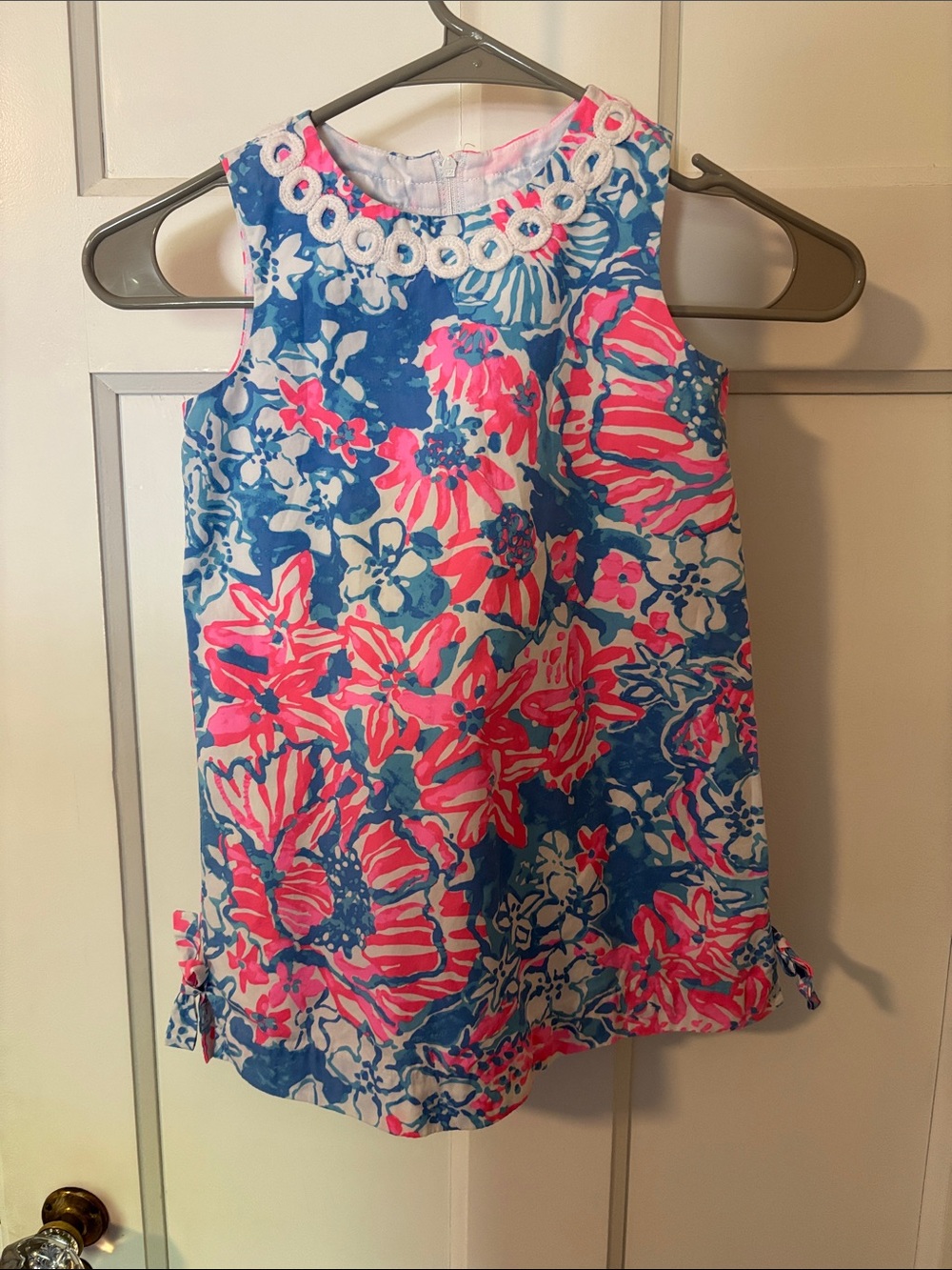 Lilly Pulitzer Blue and Pink Floral Shift Dress